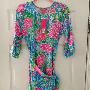 NWT Kassi dress in Zanzibar Blue / Blue Bunny Business, size S